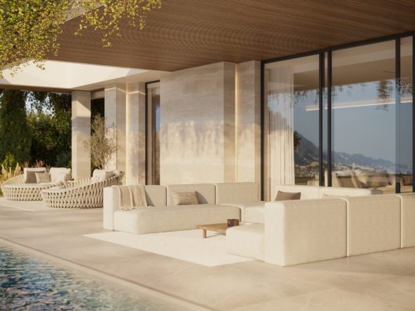 The Sky Marbella Villas - Terrace Sofa Area